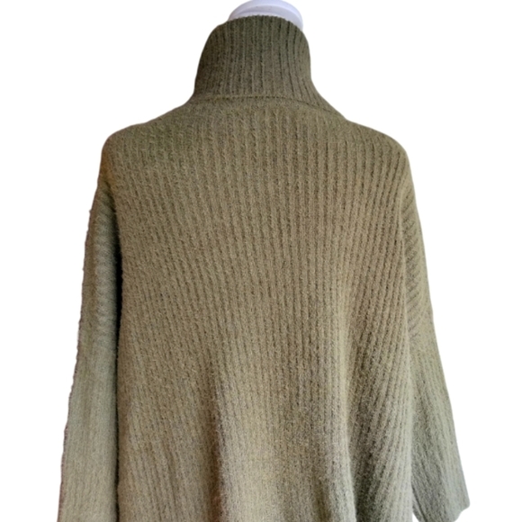 Anthropologie Mersea Chalet Cowl Neck Sweater In Olive One Size - Picture 8 of 9